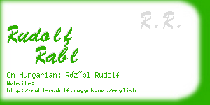 rudolf rabl business card